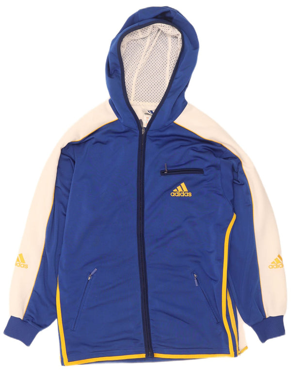 Giacca da tuta grafica da uomo Adidas UK 34/36 Small Blue Colourblock