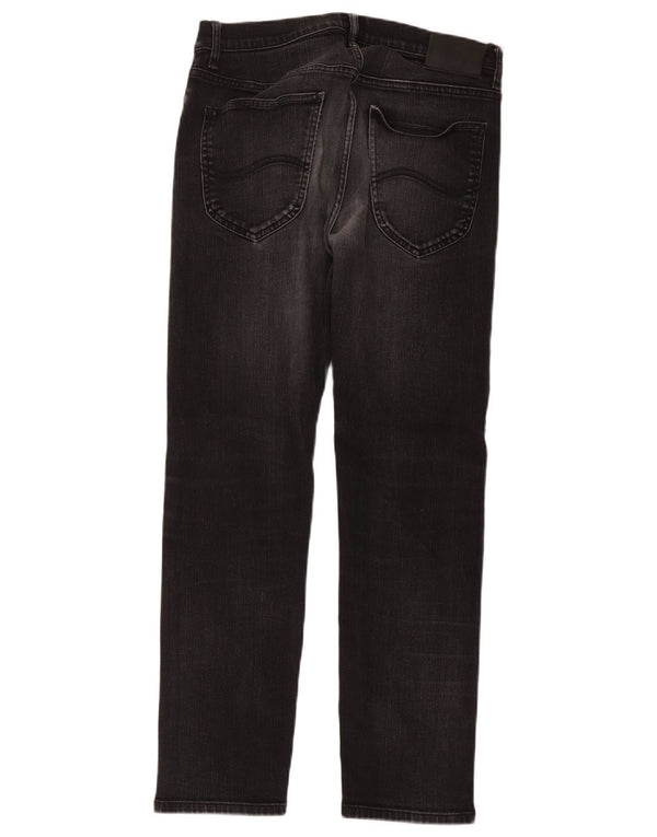 Lee Mens Daren Regular Straight Jeans W32 L30 Μαύρο βαμβακερό
