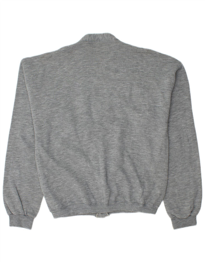 Maglione cardigan da uomo VINTAGE grande cotone grigio