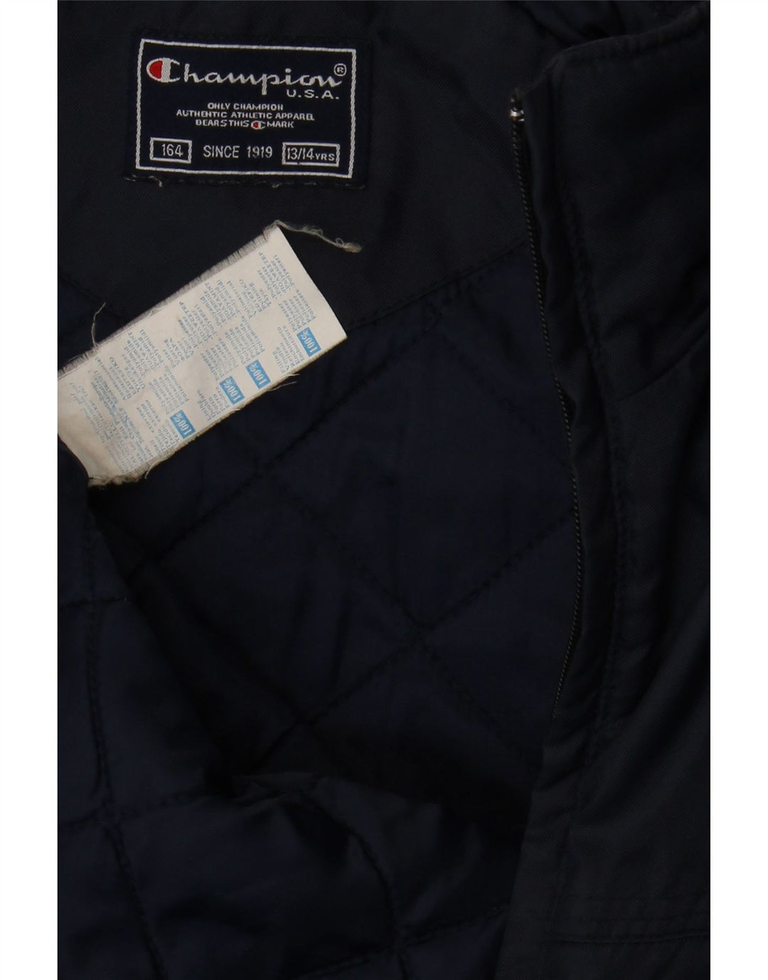 CHAMPION Boys Windbreaker Jacket 13-14 Years Navy Blue Polyamide Vintage Champion and Second-Hand Champion from Messina Hembry 
