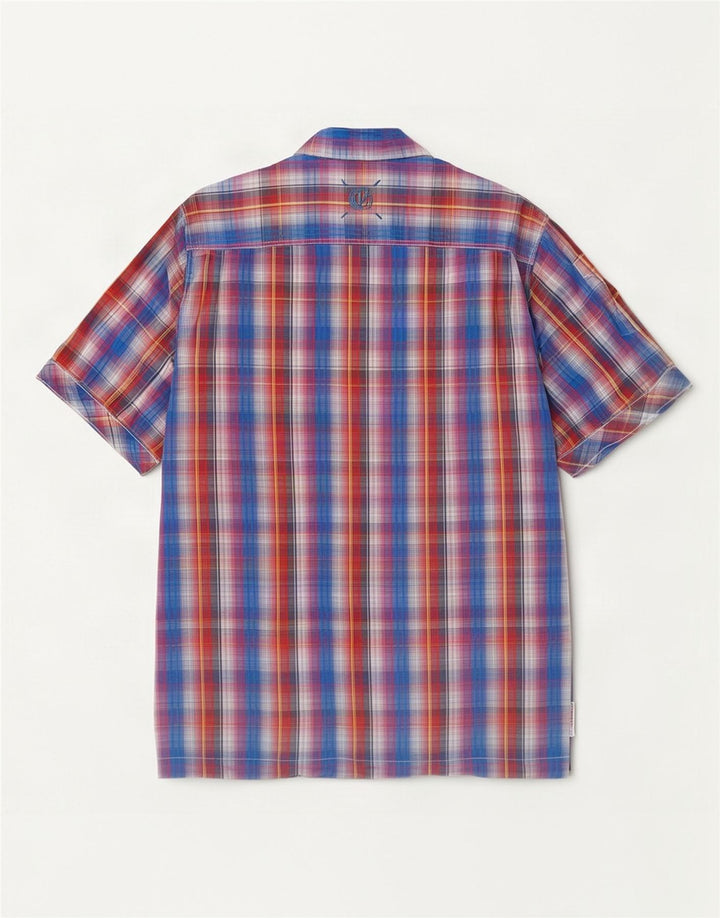 Camicia a maniche corte da uomo Fat Face in cotone a quadri multicolore medio