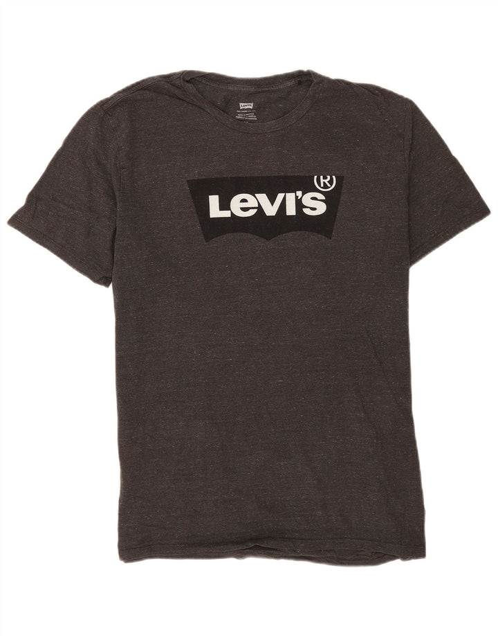 Levi's T-Shirt Graphique Homme Large Gris Moucheté Coton