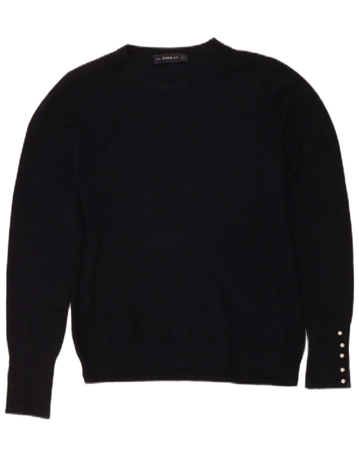 Zara Pull ras du cou pour femme UK 12 Bleu marine moyen
