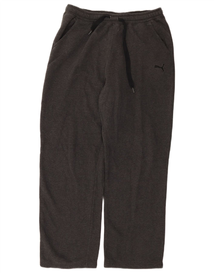 Puma Mens Tracksuit Trousers Medium  Grey Cotton