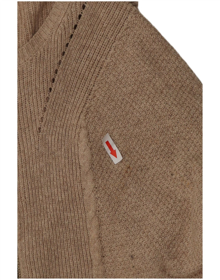 Marks & Spencer Womens Oversized Longline Cardigan Sweater UK 8 Small Beige