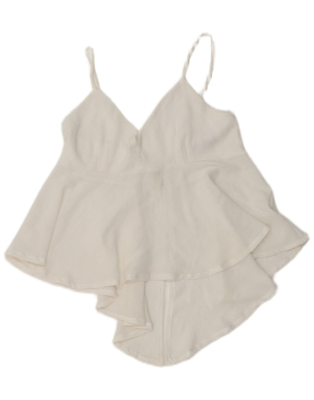 Zara Womens Asymmetric Cami Top UK 8 Small White