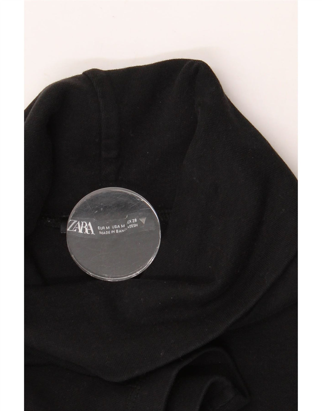 Zara Womens Basic Dress UK 14 Medium Black Bomuld