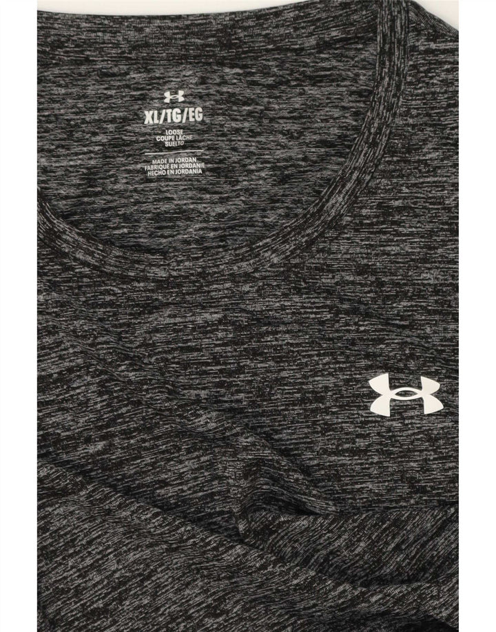 Under Armour Mens T-Shirt Top XL Grey Flecked Polyester