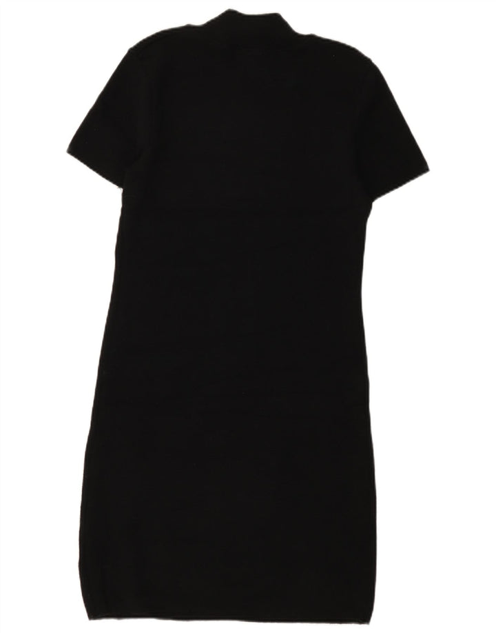 Zara Womens T-Shirt Dress UK 14 Large Black Polyester