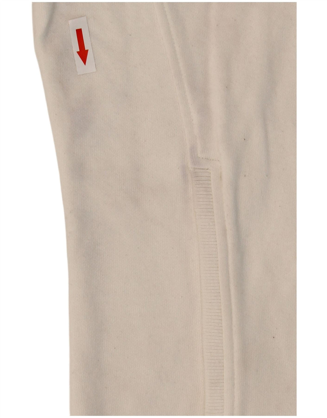 Champion Womens Zip Neck Sweatshirt Jumper UK 14 Medium White Cotton