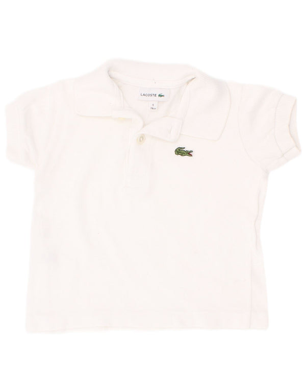 Polo Lacoste bébé garçon 9-12 mois blanc coton