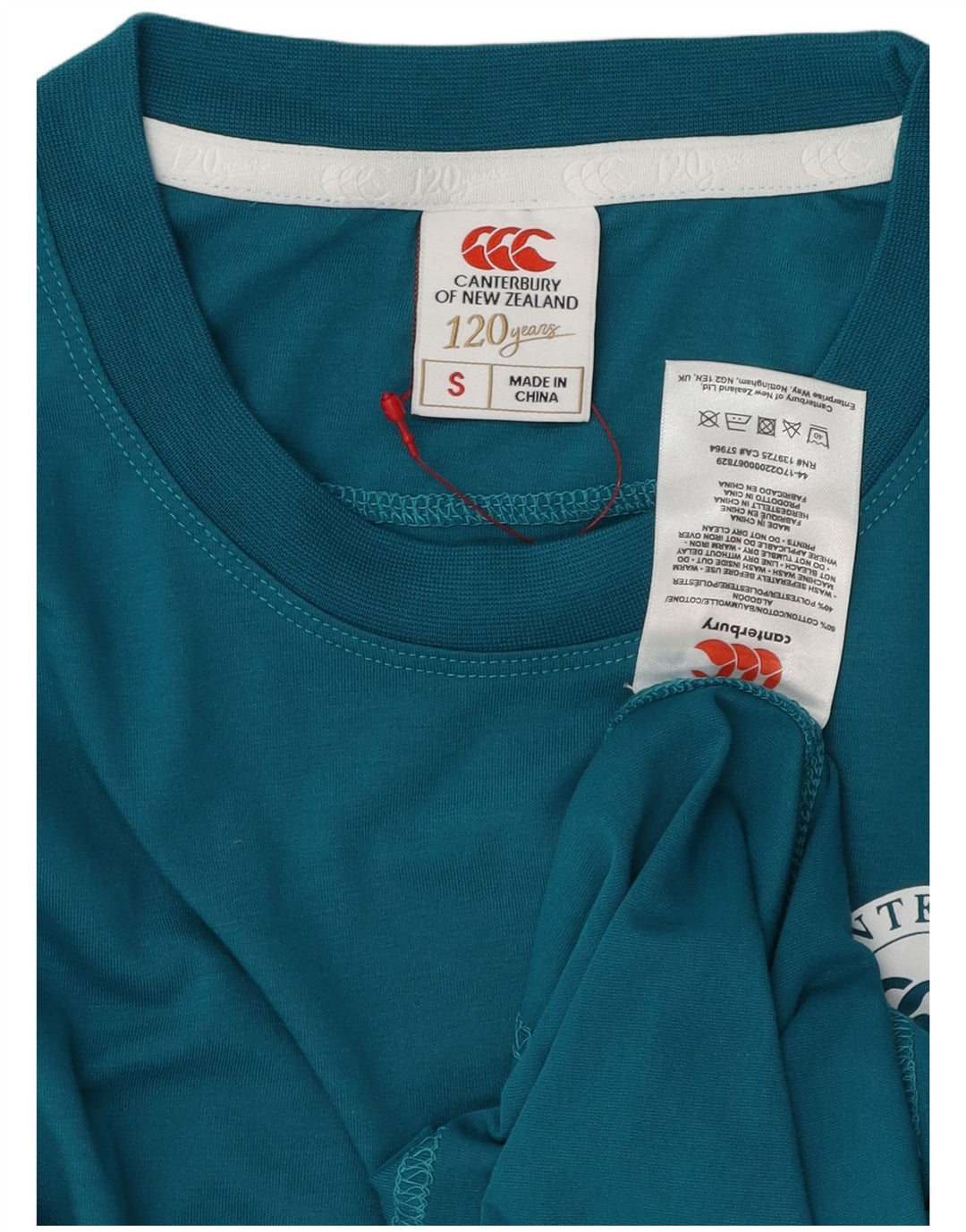 CANTERBURY Mens T-Shirt Top Small Blue Cotton
