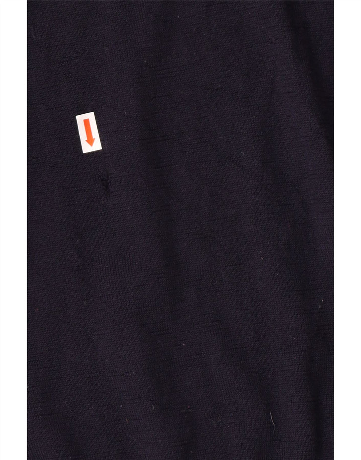 Lacoste Herren-Pullover mit Rundhalsausschnitt, Größe 4, mittlere marineblaue Schurwolle
