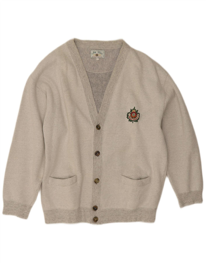 North Western Mens Cardigan Sweater XL Grey