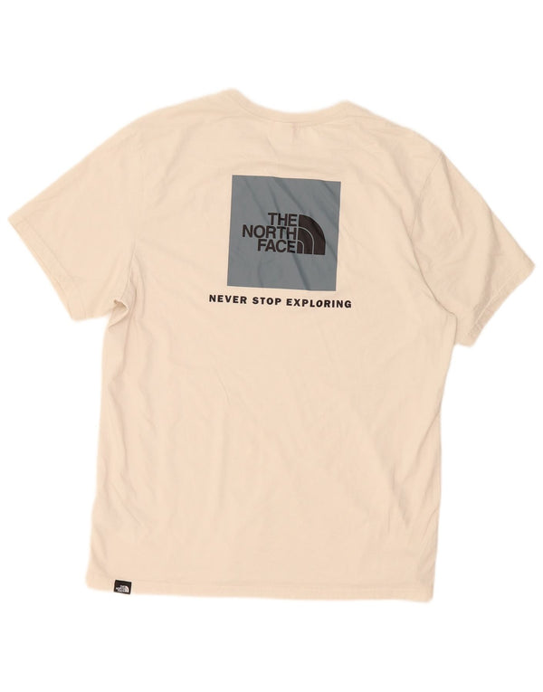 The North Face Camiseta ajustada con gráfico para hombre, talla grande, algodón beige