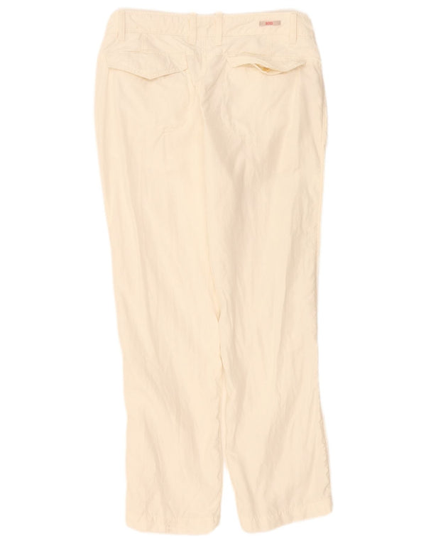 Hugo Boss Womens Regular Fit Casual Trousers W34 L29 Beige