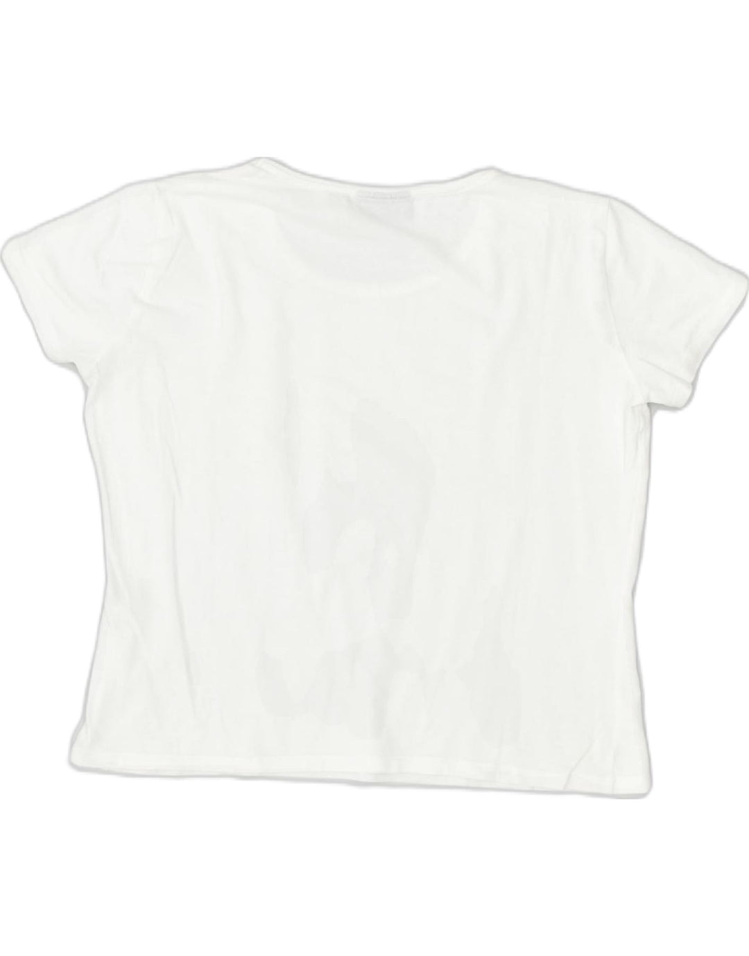 TRUSSARDI Womens Slim Fit Graphic T-Shirt Top UK 18 XL White Classic | Vintage | Thrift | Second-Hand | Used Clothing | Messina Hembry 