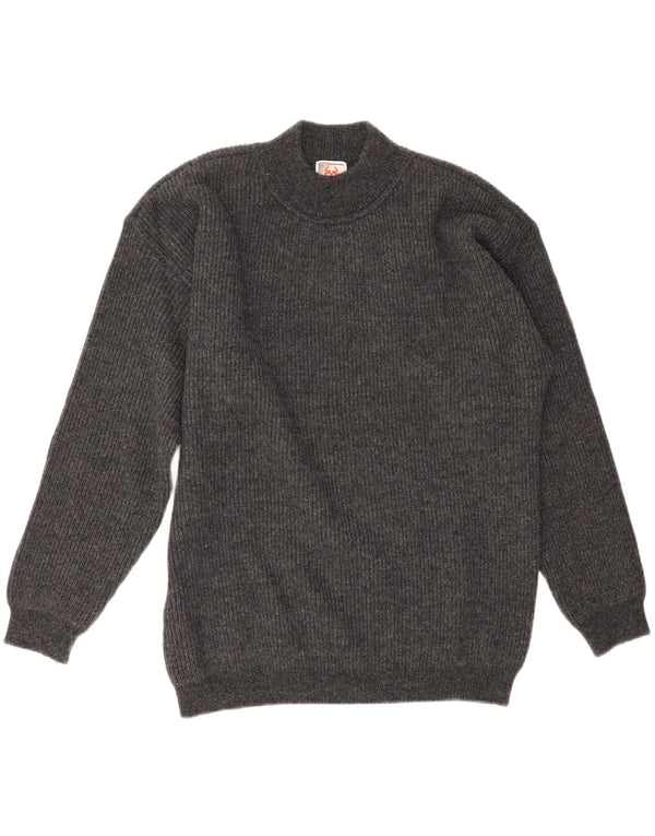Stefanel Mens Turtle Neck Jumper Sweater Medium Grey Wool