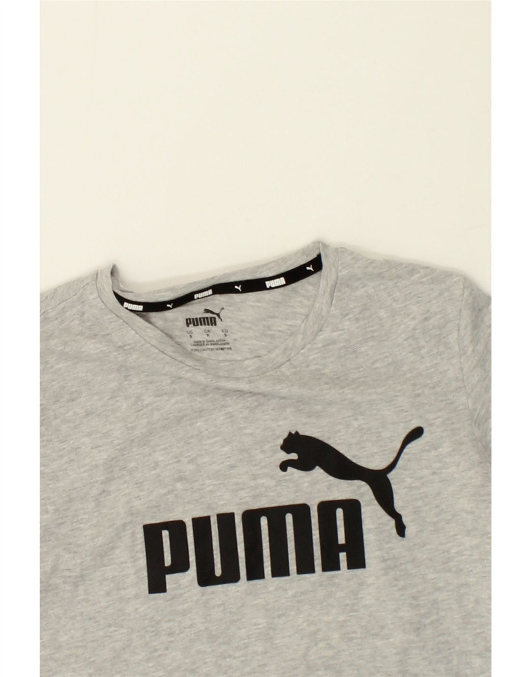 PUMA Womens Graphic T-Shirt Top UK 10 Small Grey Vintage Puma and Second-Hand Puma from Messina Hembry 