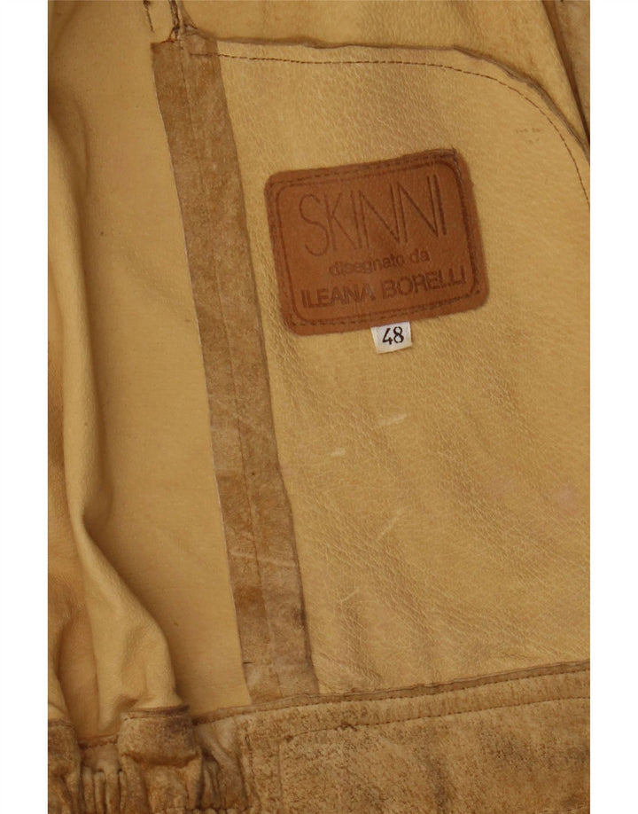 Giacca in pelle scamosciata da donna Skinni IT 48 XL Beige