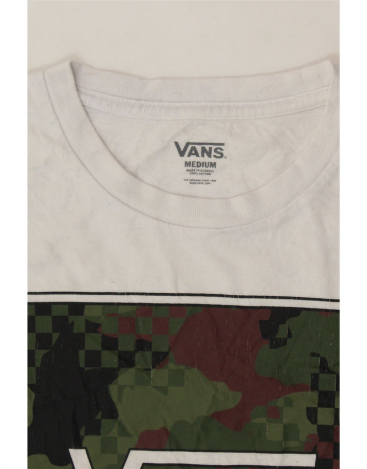 VANS Mens Graphic T-Shirt Top Medium White Cotton Vintage Vans and Second-Hand Vans from Messina Hembry 