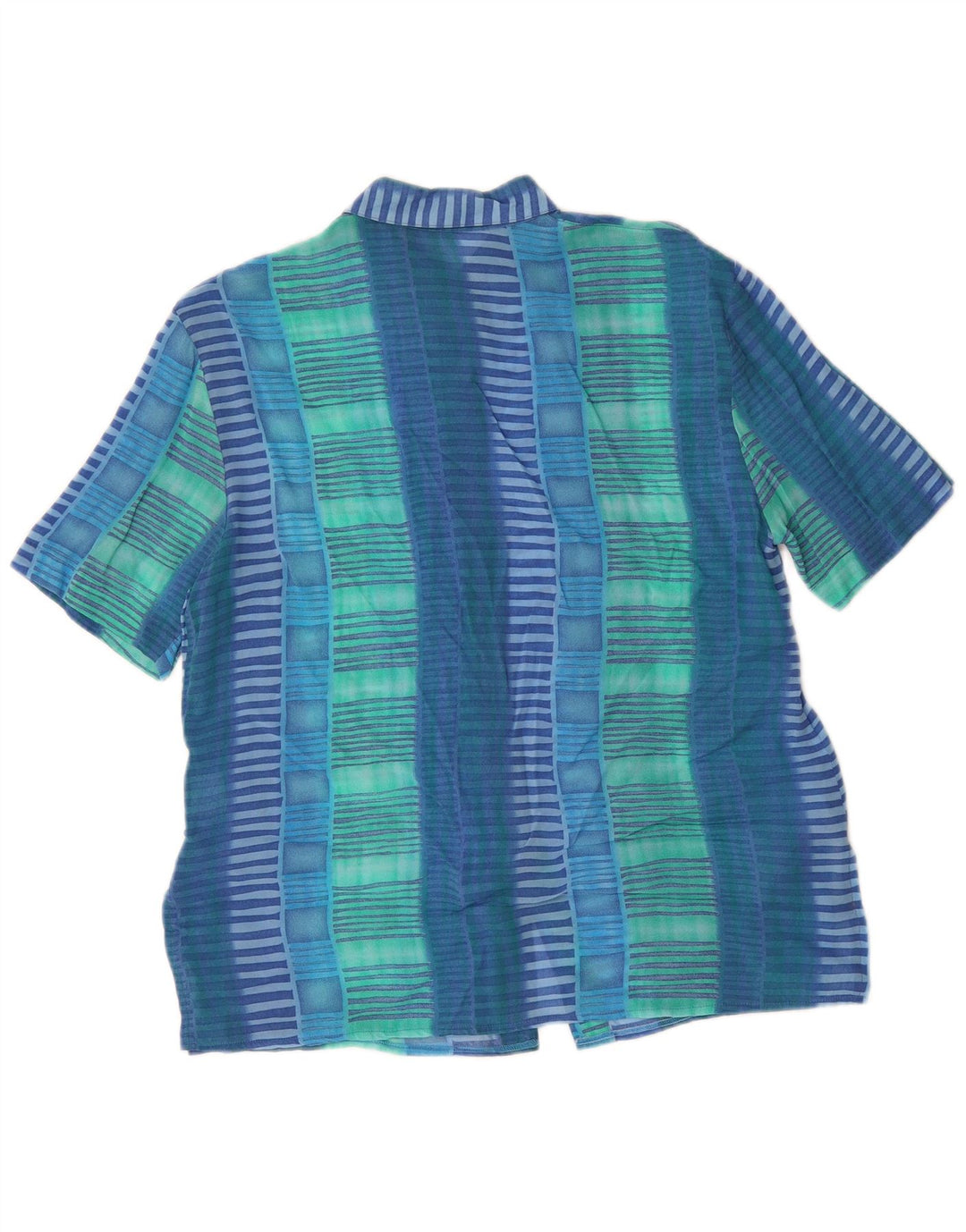 TENDENZA Womens Short Sleeve Shirt EU 40 Medium Blue Striped