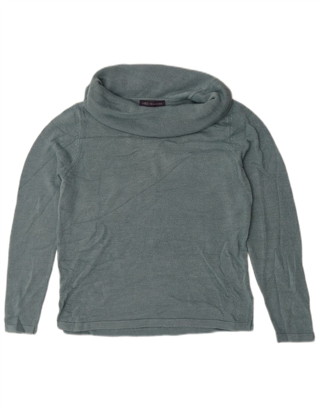 Maglione maglione a collo alto da donna Marks & Spencer UK 14 Verde medio