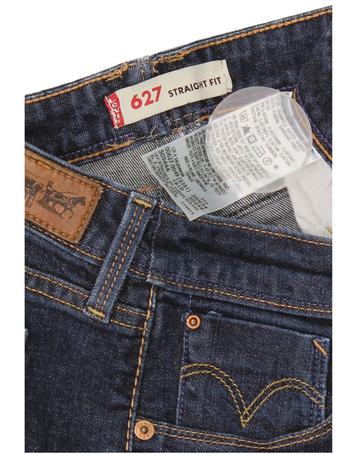 Levi's Womens 627 Straight Jeans W30 L29 Blue Cotton