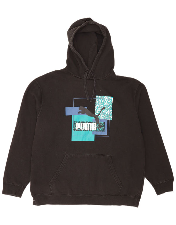 Мужской джемпер с капюшоном Puma XL, черный хлопок