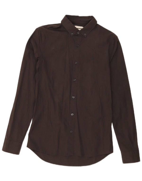 Calvin Klein Jeans Mens Extra Slim Fit Shirt Small Black Cotton