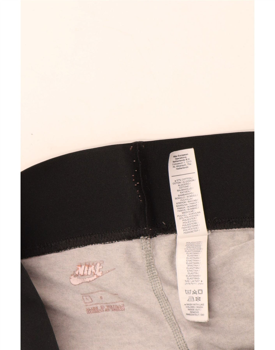 NIKE Womens Graphic Leggings UK 16 Large  Grey Cotton