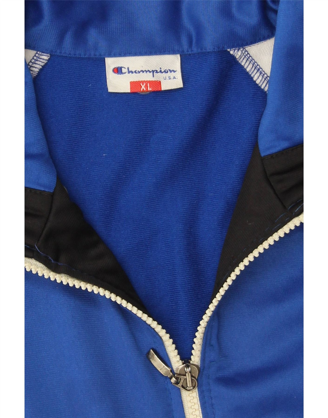 Champion Mens Tracksuit Top Jacket XL Blue Colourblock Polyester