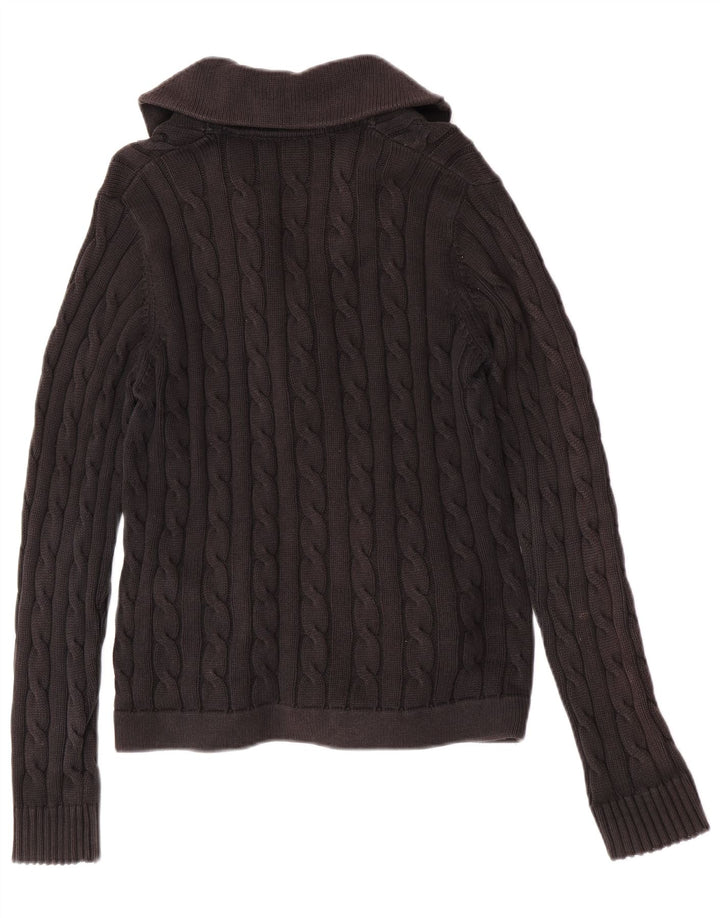 Gant herre cardigan sweater lille sort bomuld
