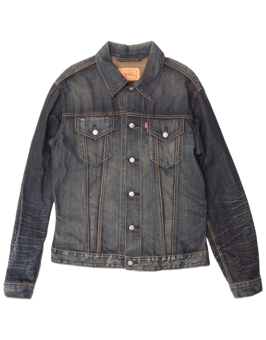 Levi's Mens Denim Jacket UK 40 Large Blue Cotton