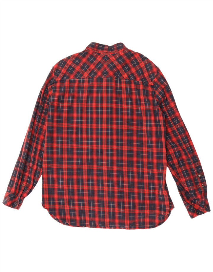 Timberland Mens Slim Fit Shirt 2XL Red Check Cotton