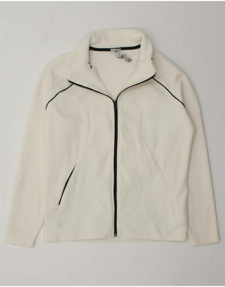 ASICS Womens Fleece Jacket UK 14 Medium White Polyester
