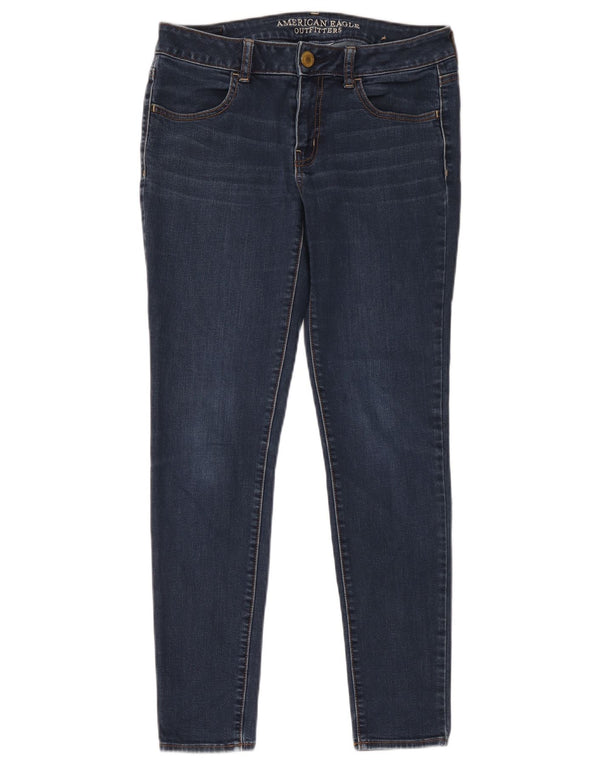 American Eagle Outfitters Dame Skinny Jeans UK 12 Medium W32 L29 Navy Blu