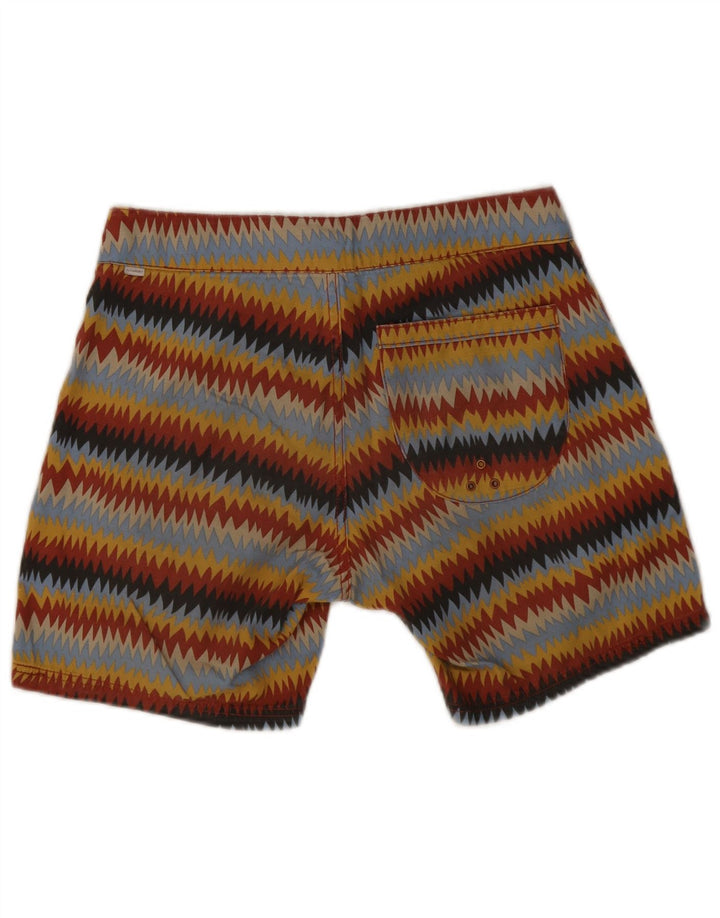 Vintage Mens Swimming Shorts Medium Multicoloured Striped