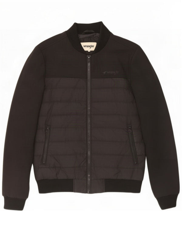 Wrangler Chaqueta acolchada para hombre ES 36 Small Negro Colorblock Poliéster