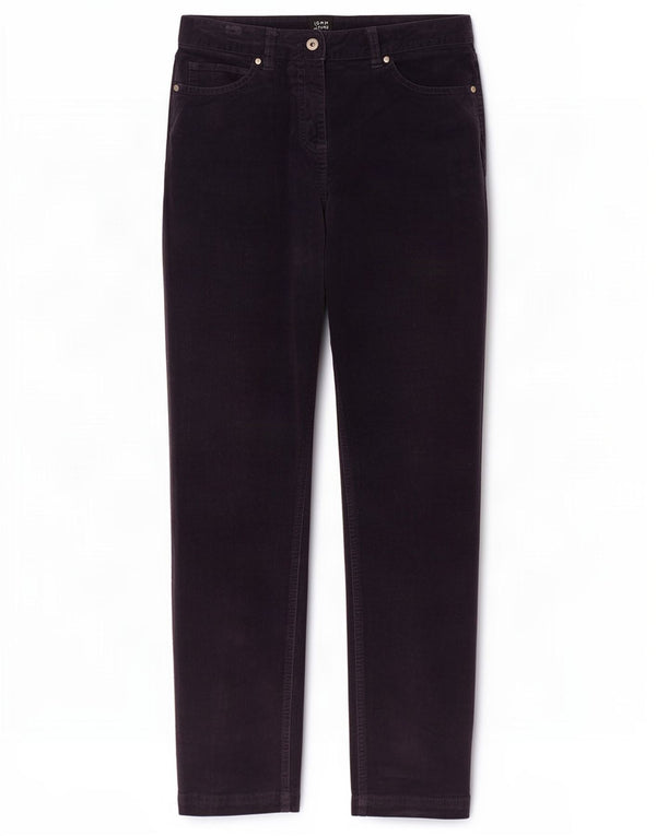John Lewis Womens Straight Corduroy Trousers UK 12 Medium W32 L29 Navy Blue