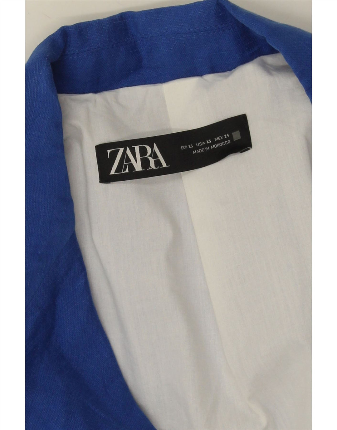 Женский двубортный пиджак оверсайз Zara UK 6 XS синий лиоцелл
