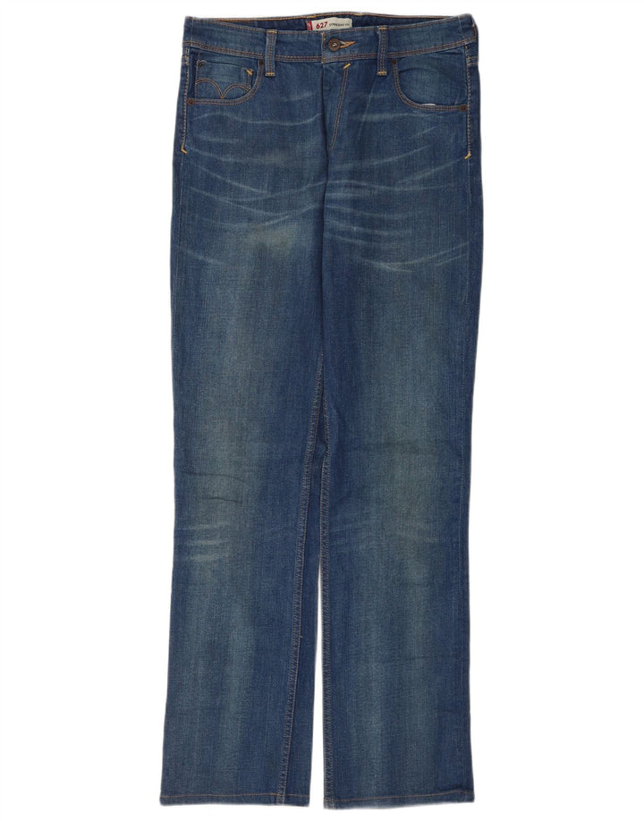 Levi's Womens 627 Straight Jeans W31 L34 Blue Cotton
