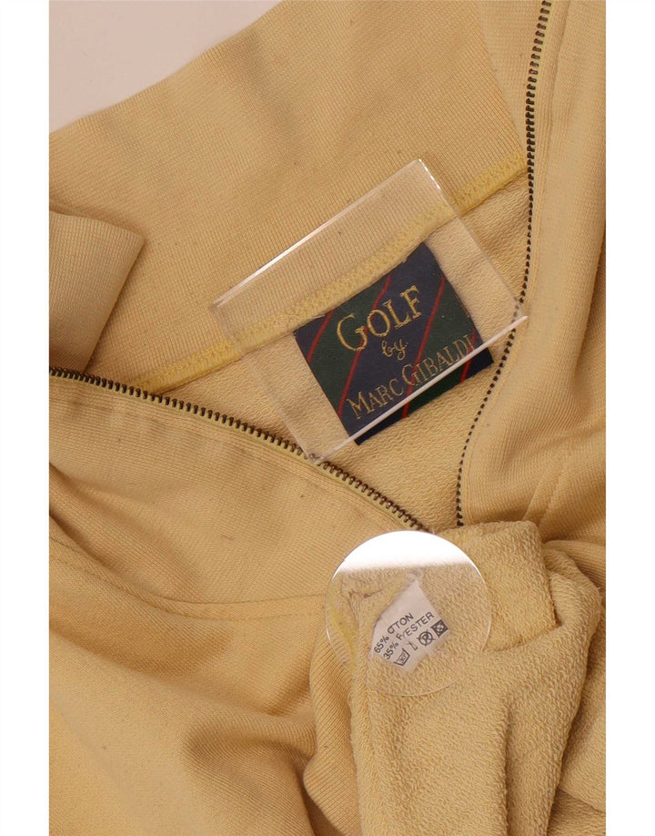 Marc Gibaldi Mens Golf Graphic Zip Neck Sweatshirt Jumper Large Yellow