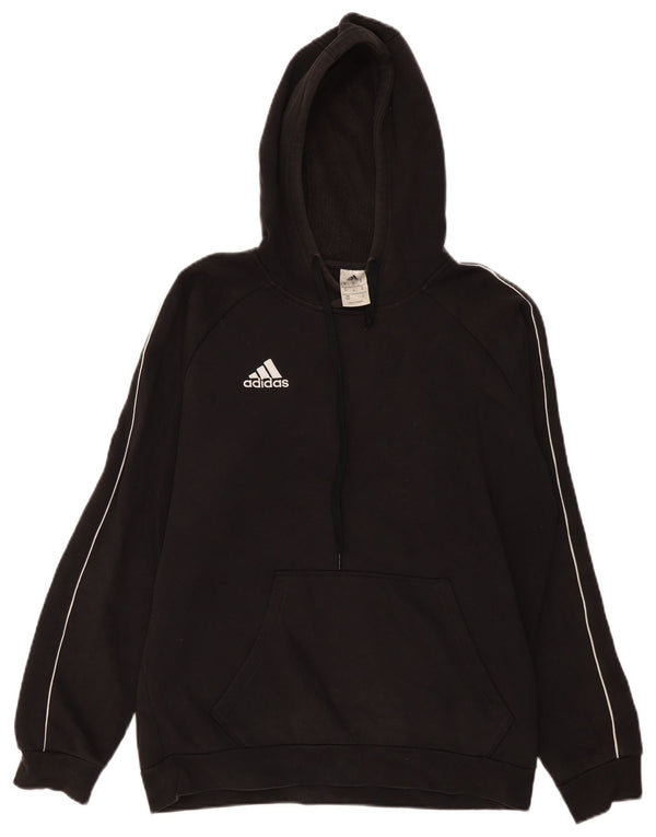 Felpa con cappuccio da uomo Adidas Medium in cotone nero