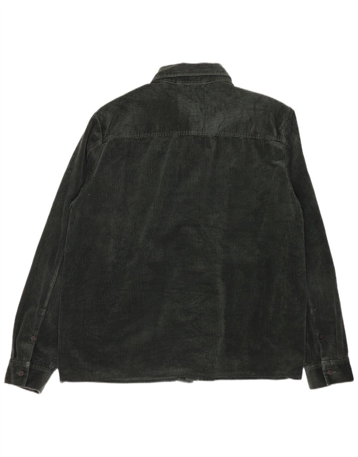 COS Mens Corduroy Shirt Medium Green Cotton