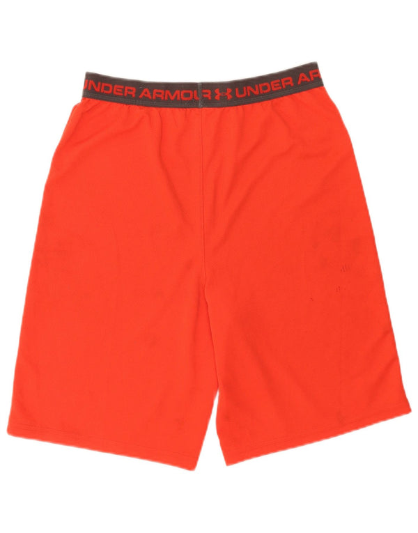 Under Armour Boys Heat Gear Graphic Sport Shorts 13-14 Years XL Orange