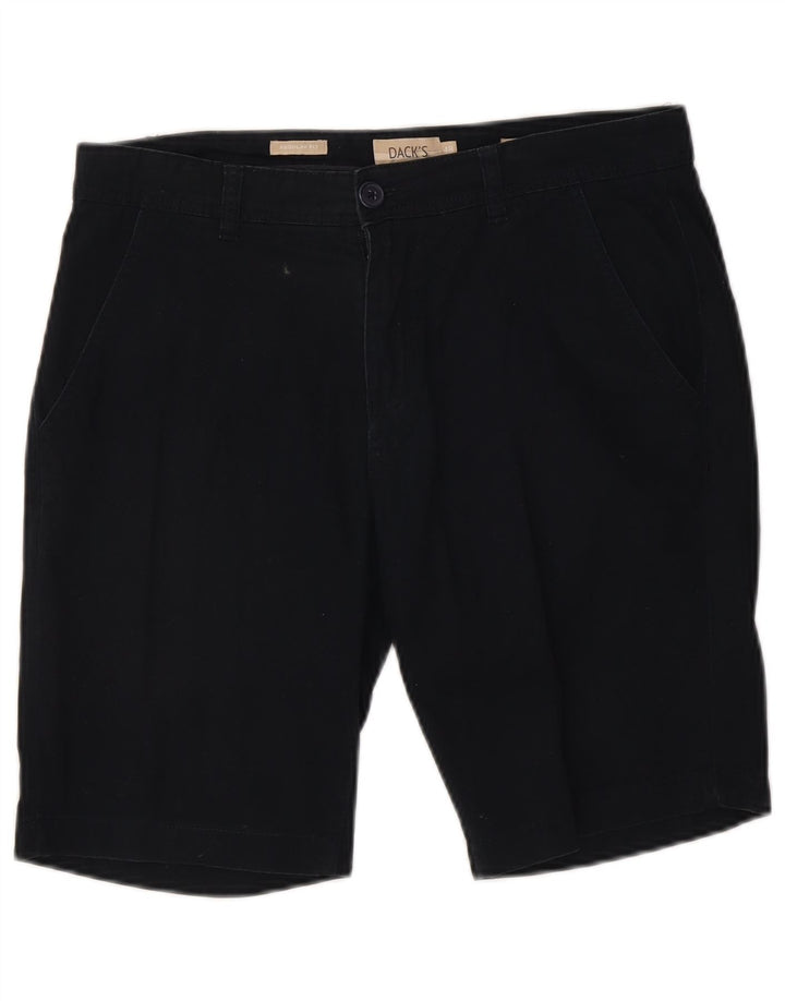 DACK'S Mens Regular Fit Chino Shorts IT 48 Medium W32  Navy Blue Cotton