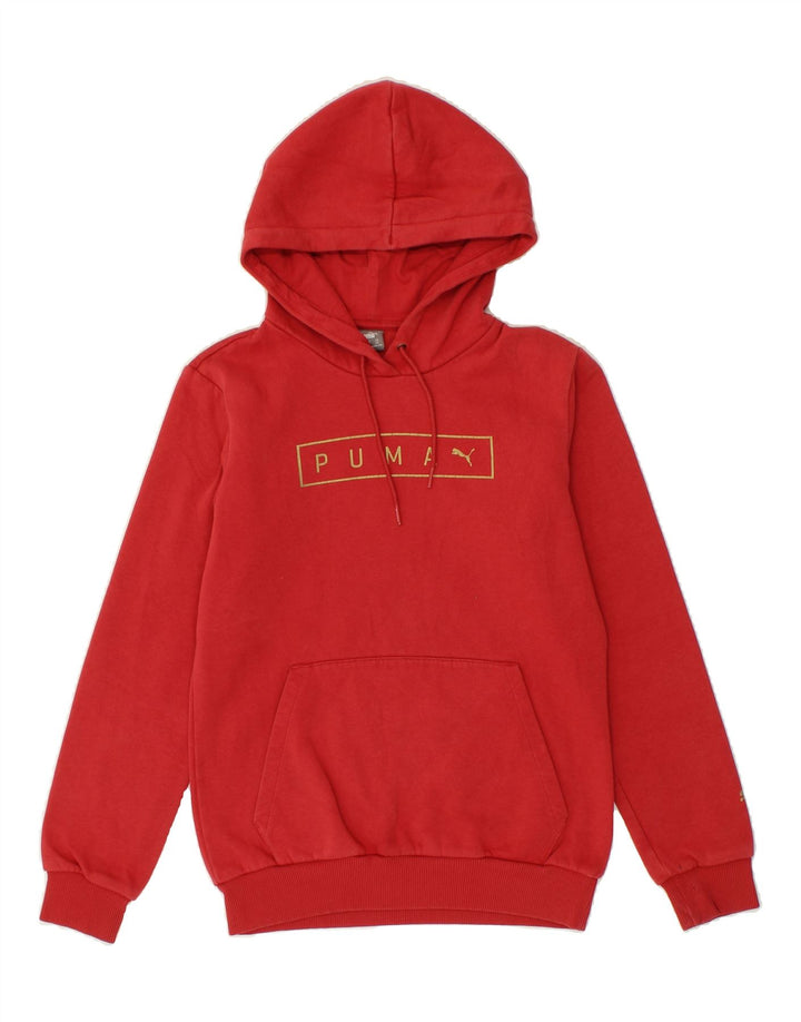 PUMA Mens Graphic Hoodie Jumper XS Red Vintage Puma and Second-Hand Puma from Messina Hembry 