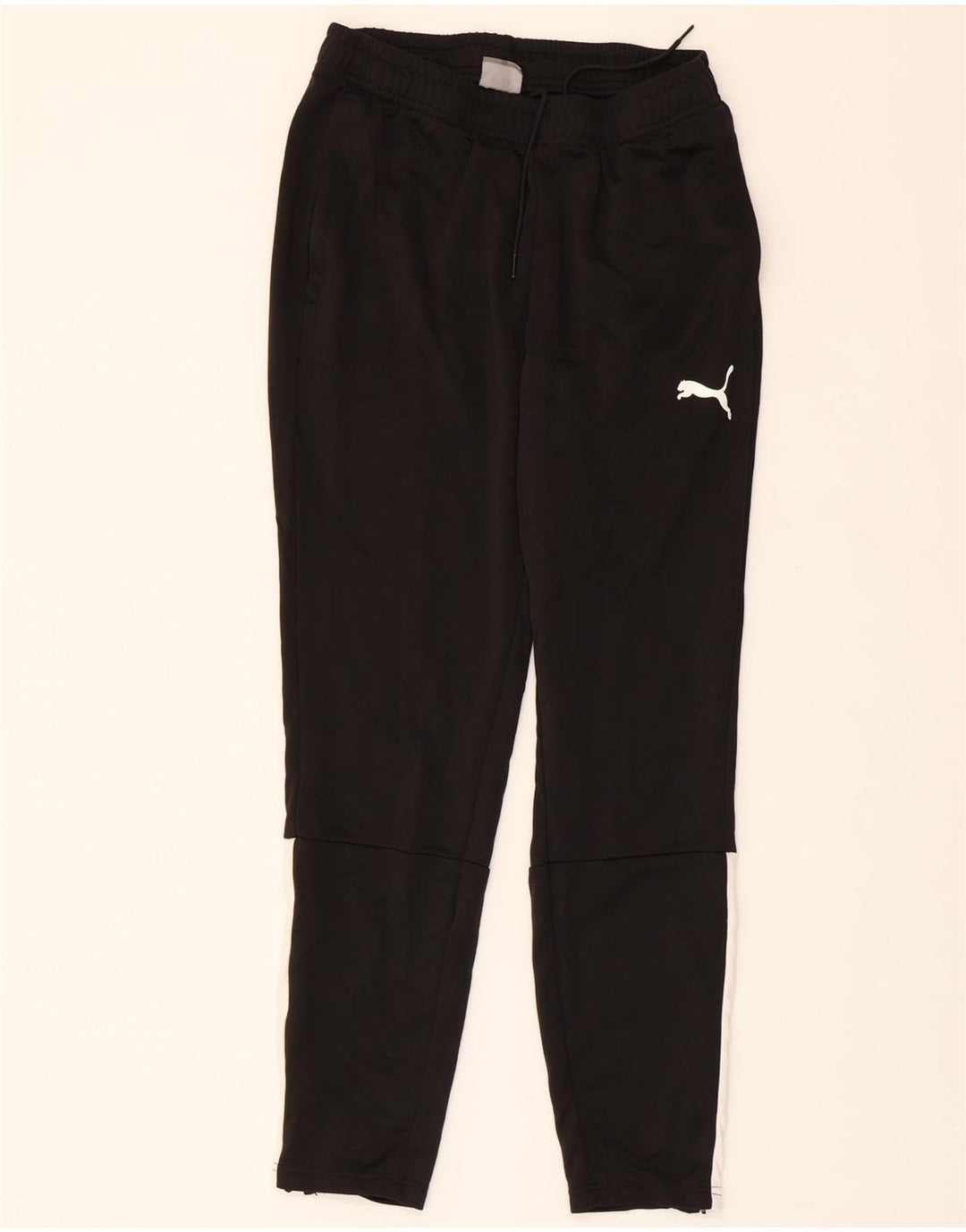 PUMA Womens Tracksuit Trousers UK 12 Medium  Black Colourblock Polyester Vintage Puma and Second-Hand Puma from Messina Hembry 