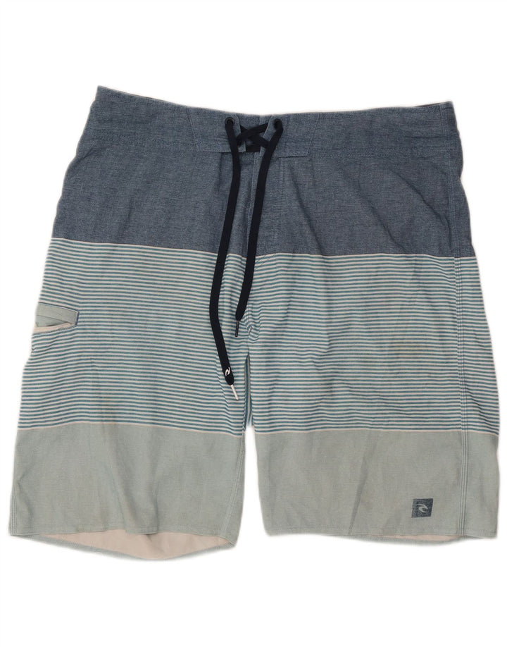 Pantaloncini da bagno da uomo Rip Curl grandi a righe blu